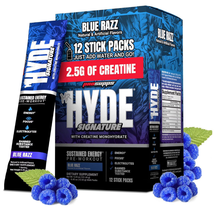 ProSupps Mr. Hyde Signature Pre-Workout Powder Blue Razz 14.7 oz
