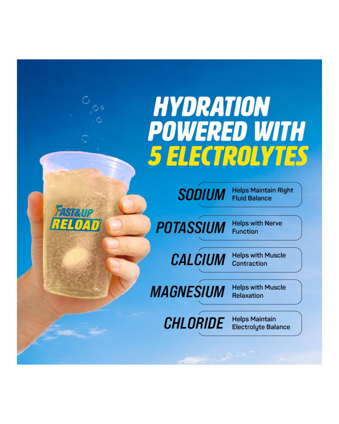 Fast&Up Reload Zero – Zero Sugar Instant Energy & Hydration Drink – Lime Lemon