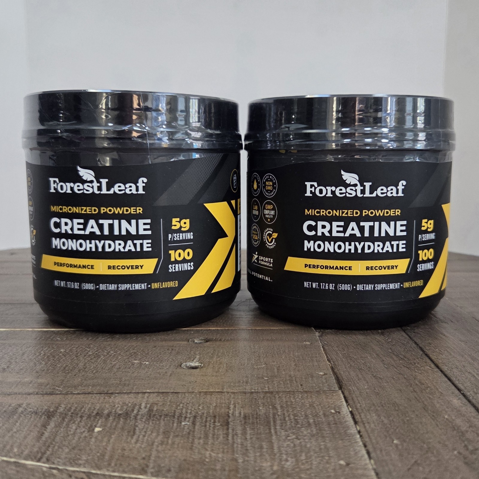 TWO PACK – ForestLeaf Creatine Monohydrate Powder 500g Micronized 100 Svgs Each