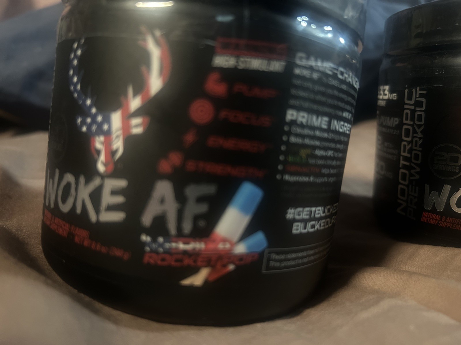 Bucked Up Woke AF Merica ROCKET POP, Pre-Workout Powder