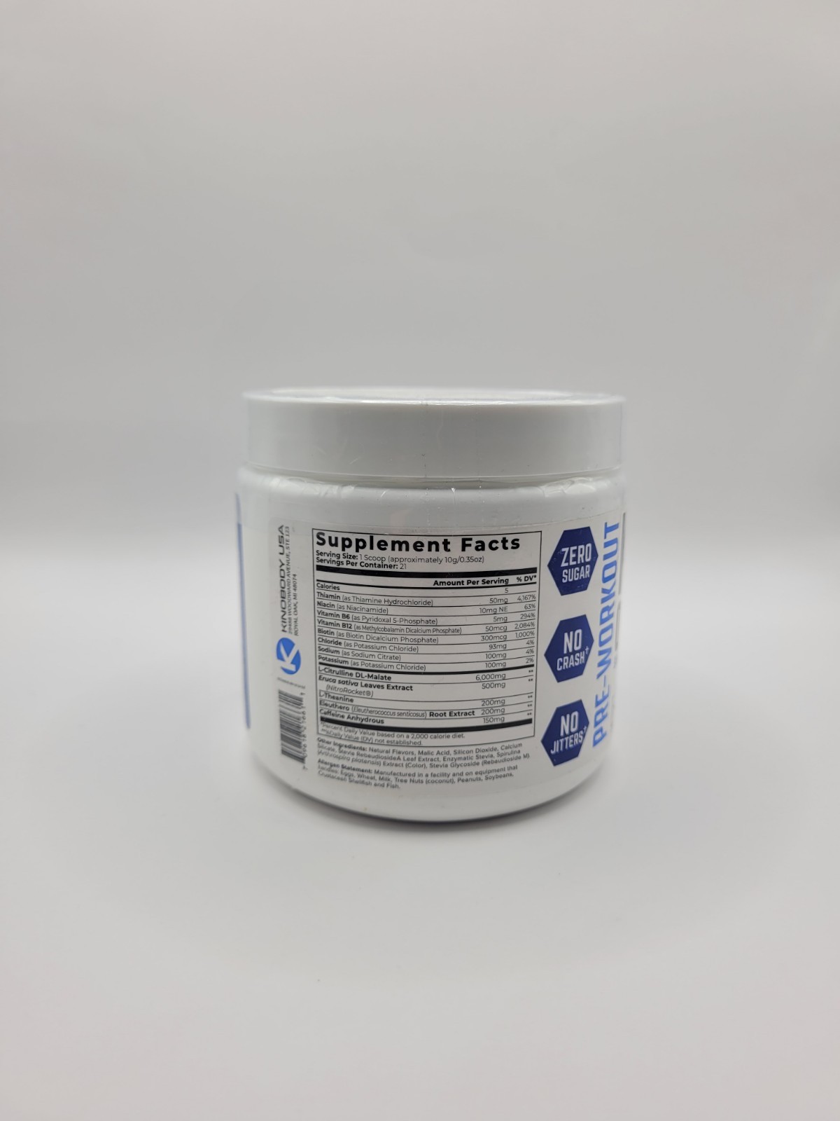 Kino OCTANE OVERDRIVE Pre-Workout Powder Blue Raspberry – 21 Servings / 7.8 oz