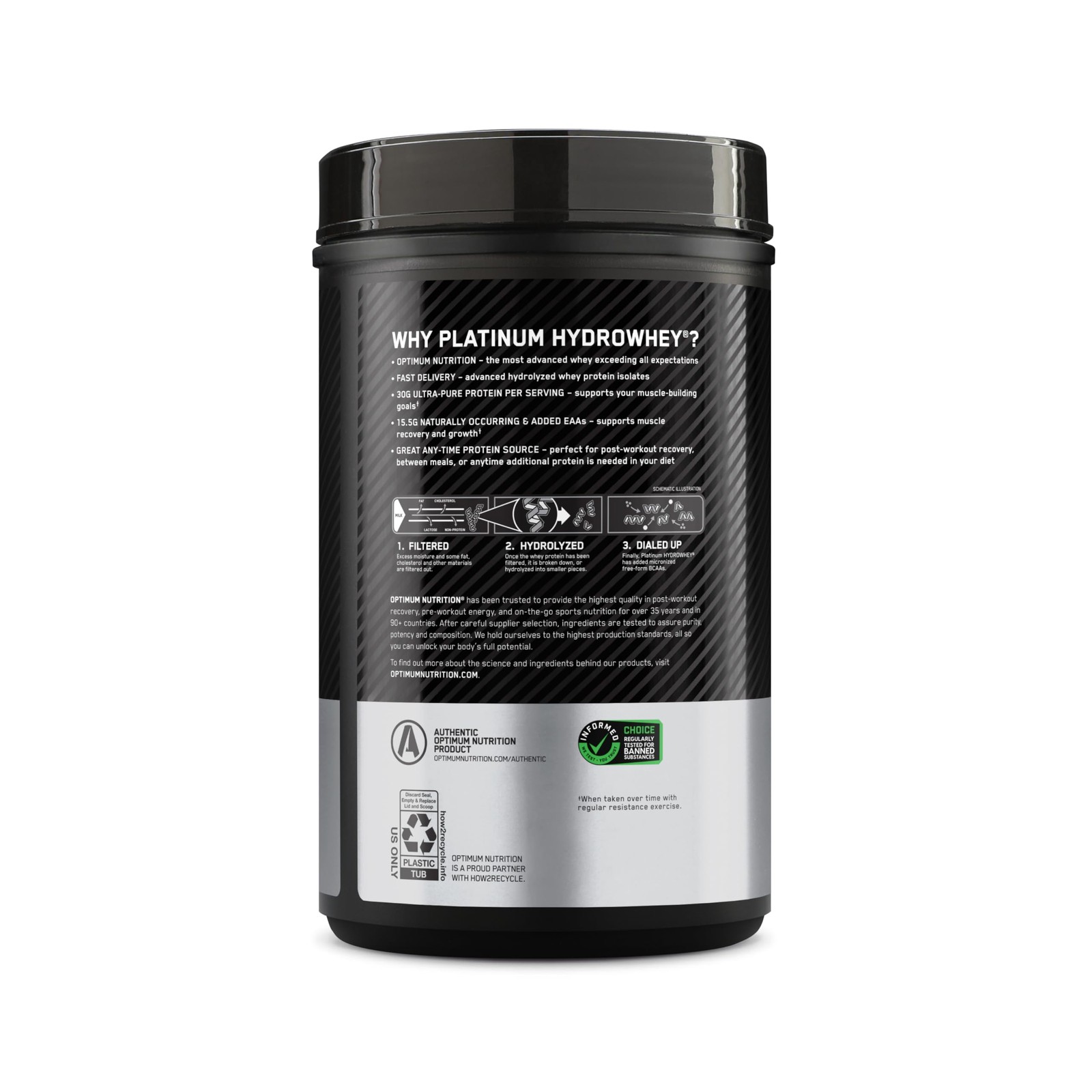 Optimum Nutrition Platinum Hydro Whey Turbo Chocolate 1.75lb Protein – FAST SHIP