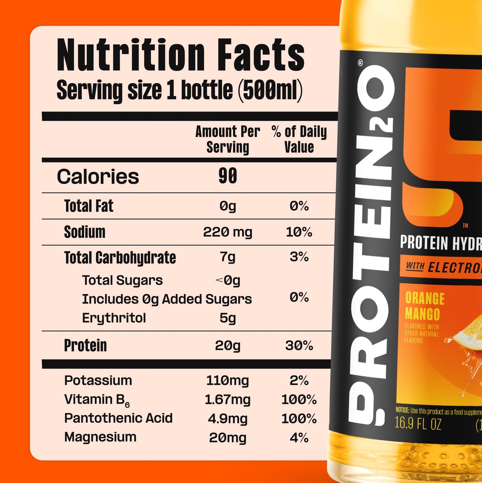 Protein2o 2-in-1 Clear Whey Protein & Electrolyte 16.9 Fl Oz (Pack of 12)