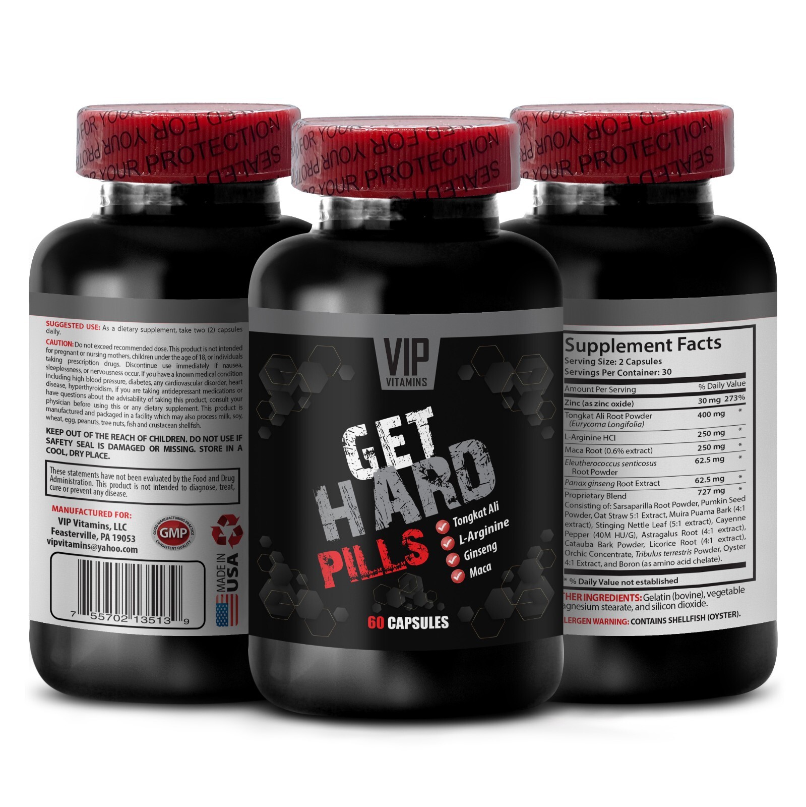 Daily Performance – GET HARD PILLS – Herbal Blend 2 Bottles 120 Cap