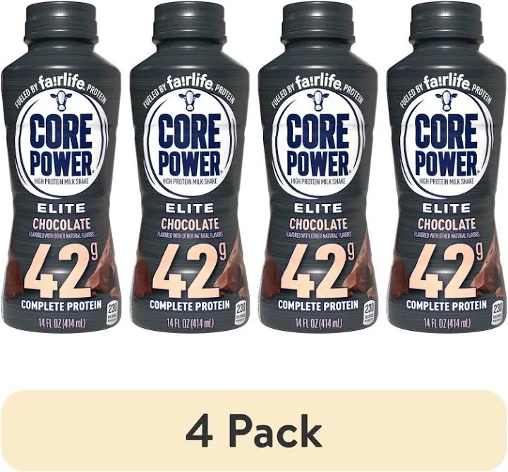 Core Power Elite High Protein Shake with 42g Protein Chocolate (4 Pack)