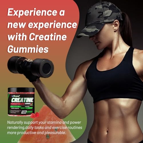 Creatine Monohydrate Gummies 6g Sugar-Free 120 Count