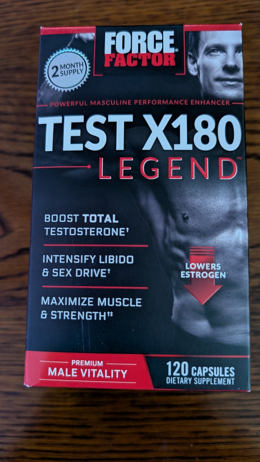Force Factor Test X180 Legend ~ Test Booster Muscle Builder ~ 120 caps Exp 08/29