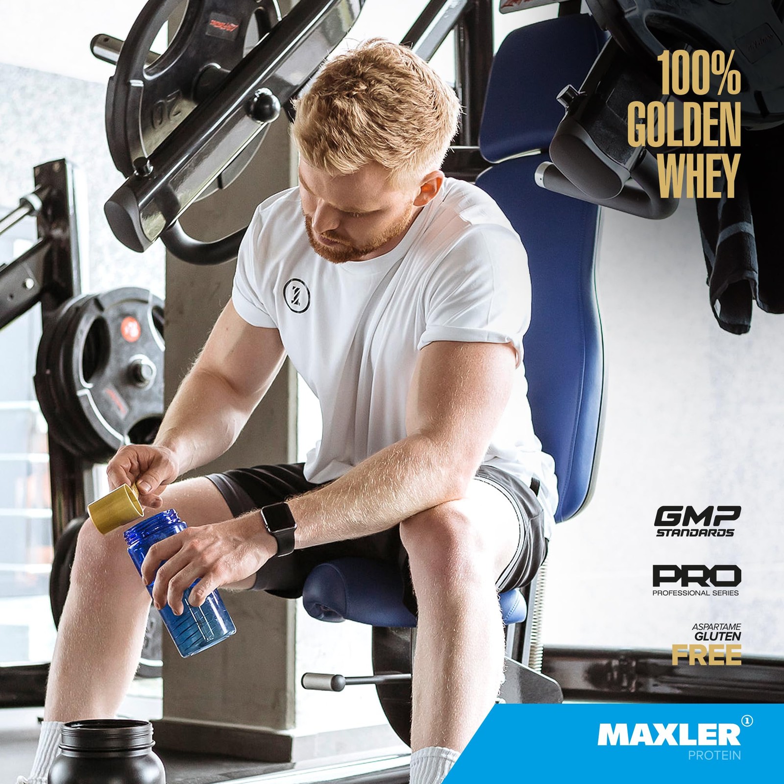 100% Golden Whey Protein – 23g of Whey Protein Powder per Serving – Pre, Post &