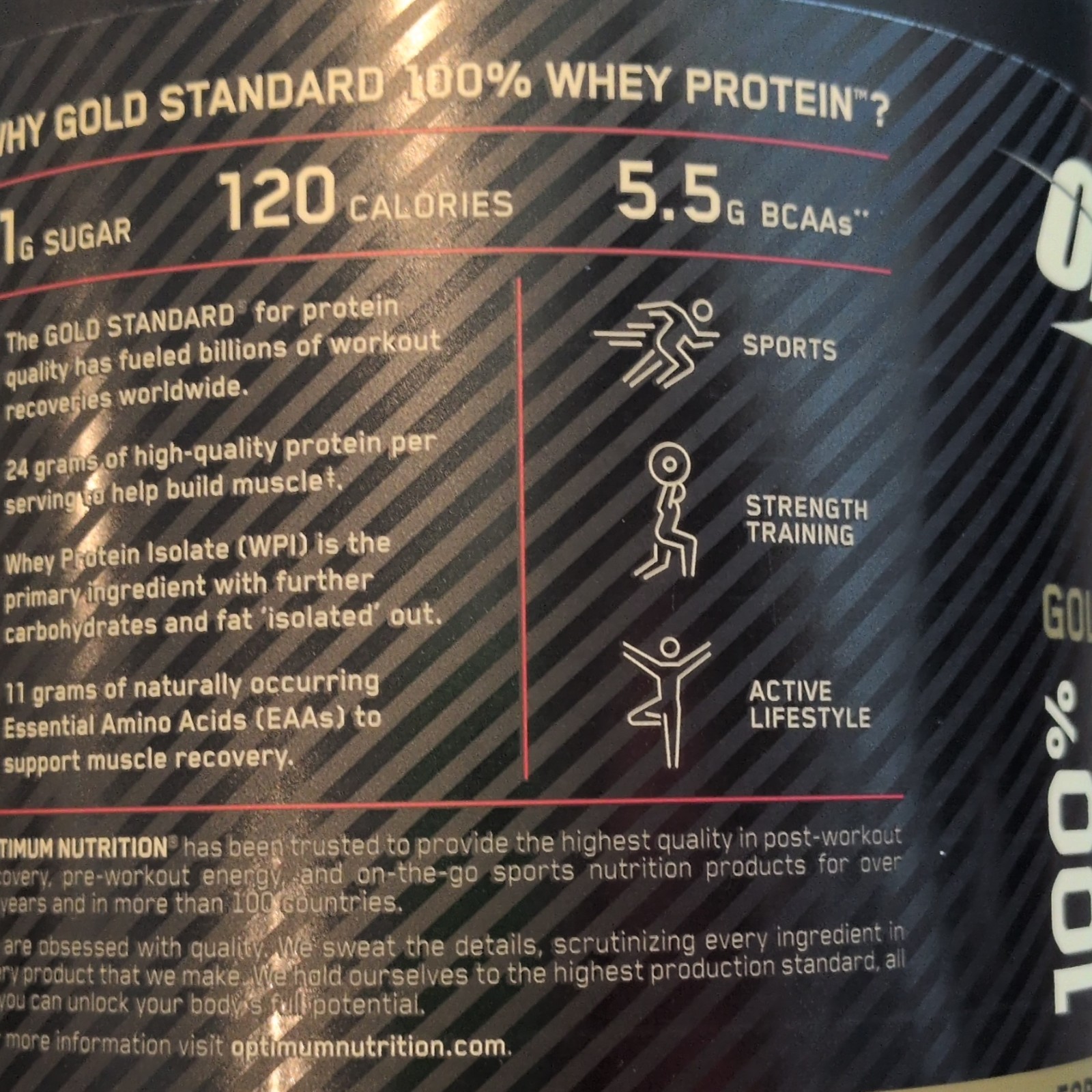 Optimum Nutrition Gold Standard 100% Whey Powder Double Rich Chocolate 24g