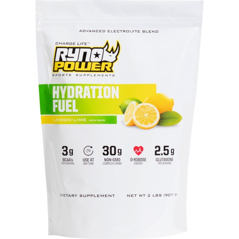 Ryno Power Hydration Fuel Lemon Lime 2lb Electrolyte Drink Mix