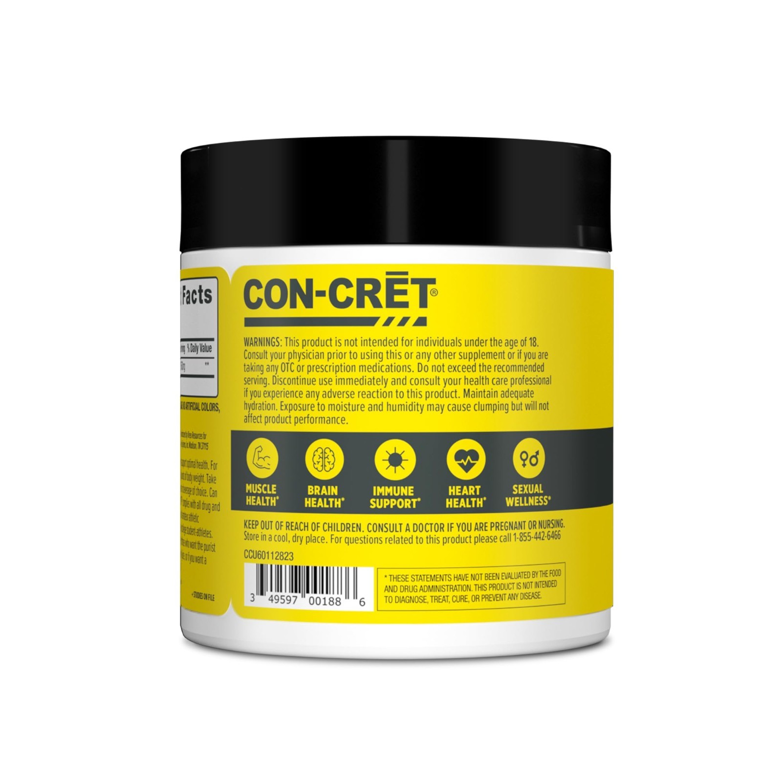 Creatine HCl Powder for Muscle & Strength Support, Unflavored, 64 Servings, No B