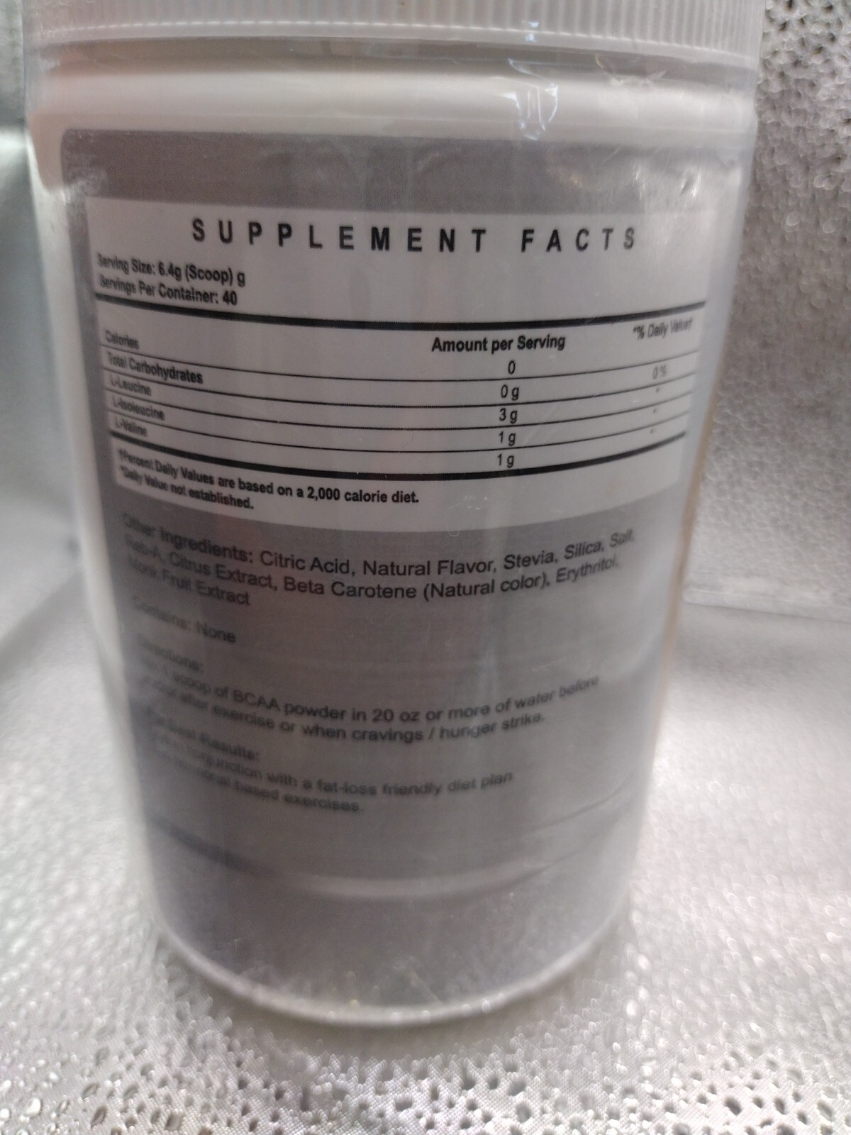 BCAA Powder Preworkout for Women – BCAA Amino Sweetened Naturally with Stevia, &