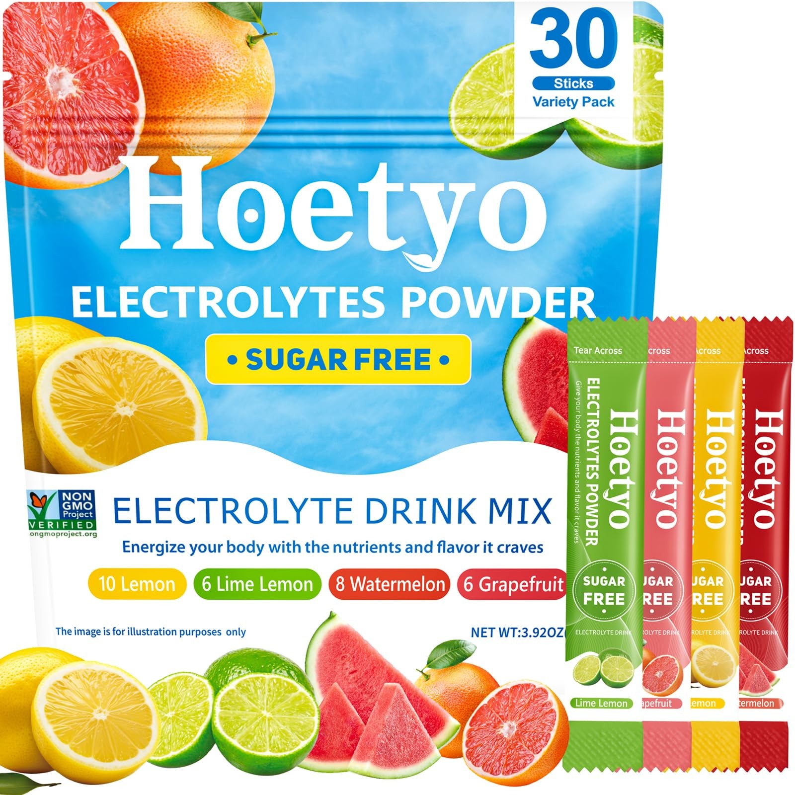 Electrolytes Powder Packets – Sugar Free Electrolyte 0.13 Ounce (Pack of 30)