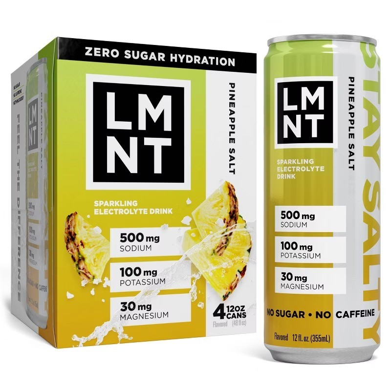 Zero Sugar Pineapple Sparkling Electrolyte Drink – 4pk/12 fl oz