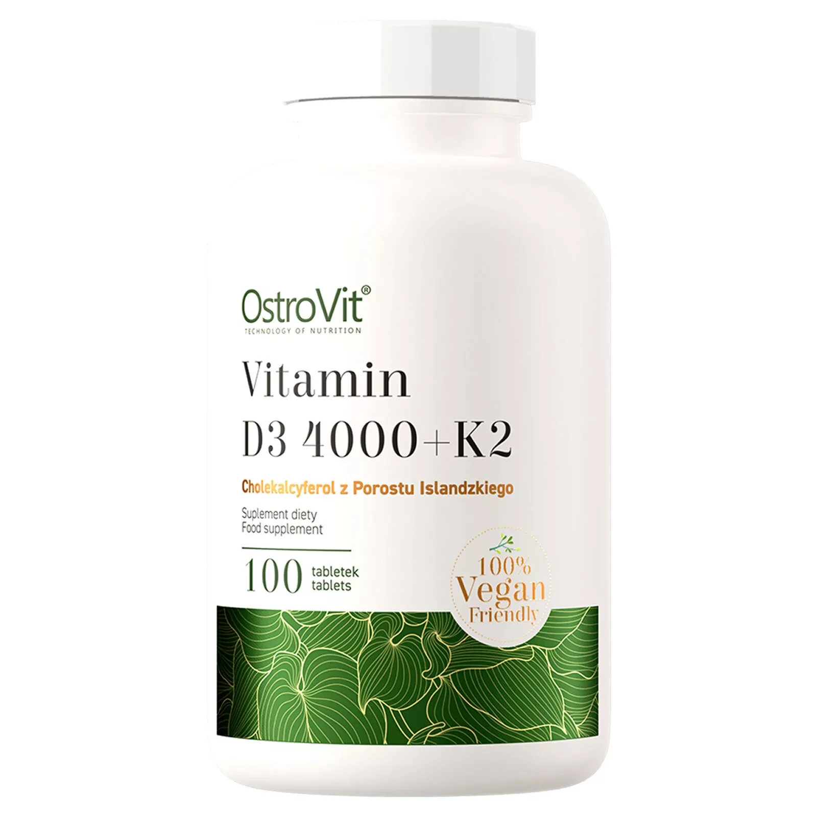 VITAMIN D3 4000 IU + K2 – 100-200 Tabs – support immune system, muscle function