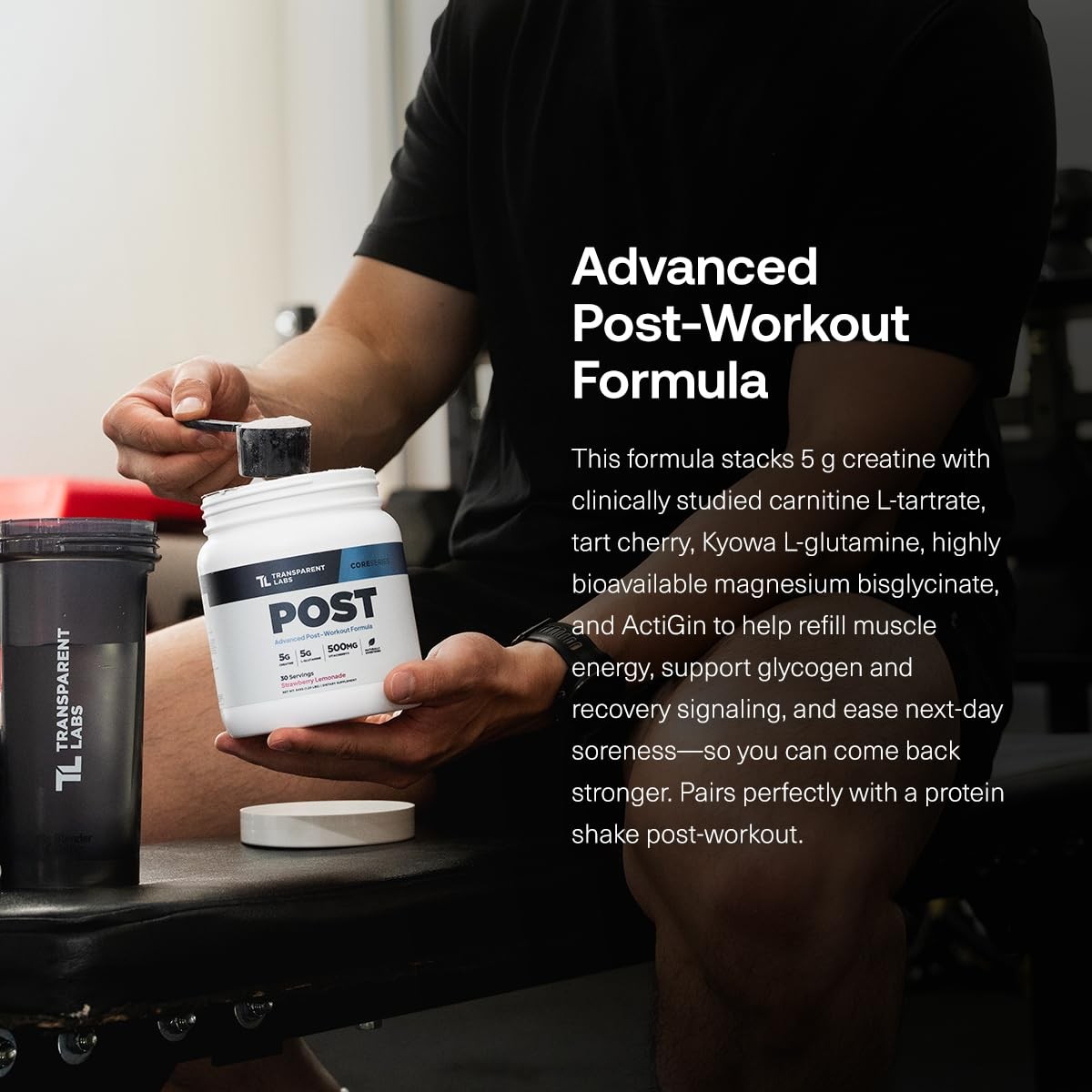 Transparent Labs Post PostWorkout Recovery Muscle Builder with LGlutamine, B…