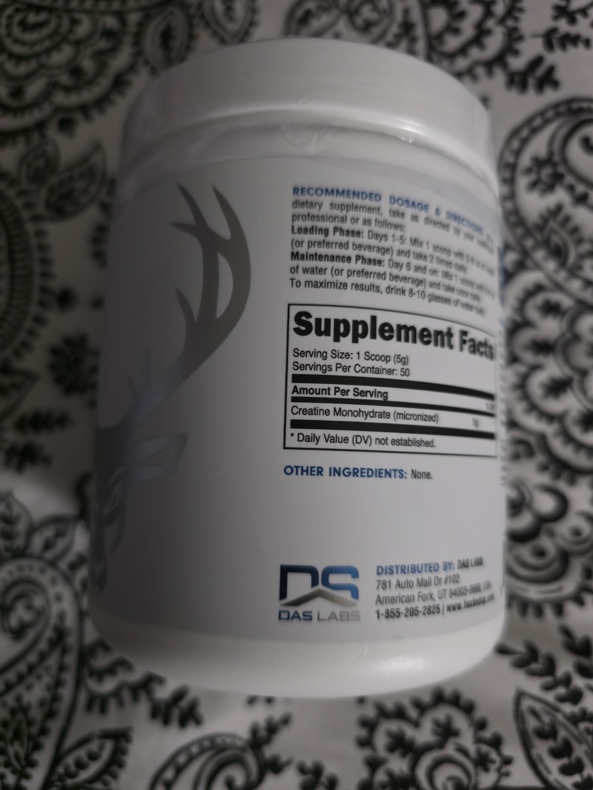 Creatine Monohydrate Micronized 250g 50 Servings 5g Unflavored Exp. 2027