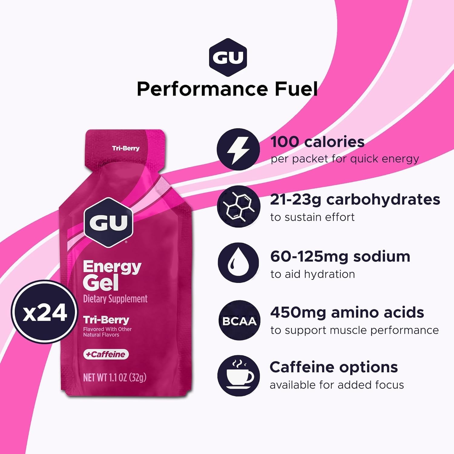 Sports Nutrition Energy Gel Trio – , 8 Pack, Perfect for Workouts