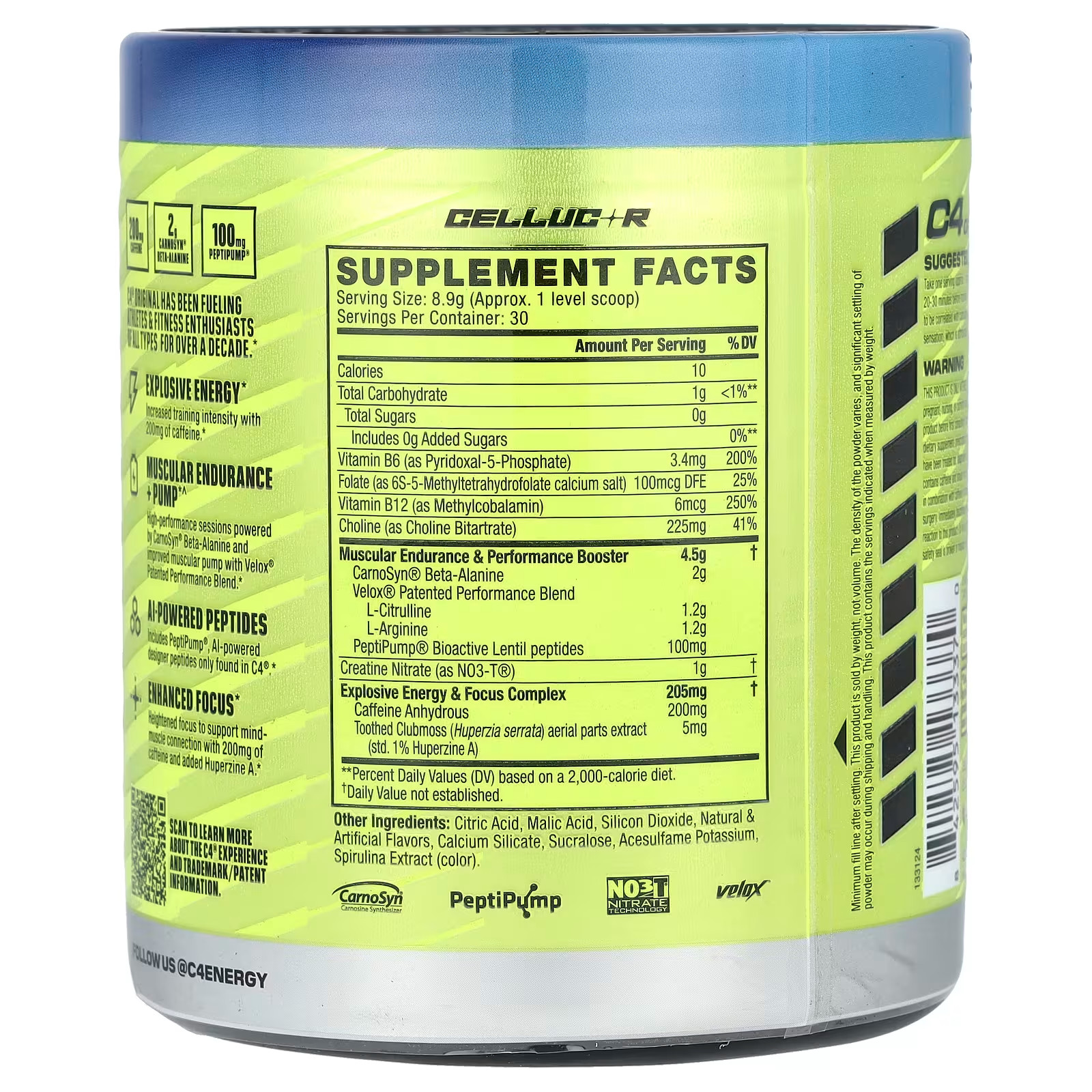 C4 Original Pre-Workout – Icy Blue Razz (30 Servings)
