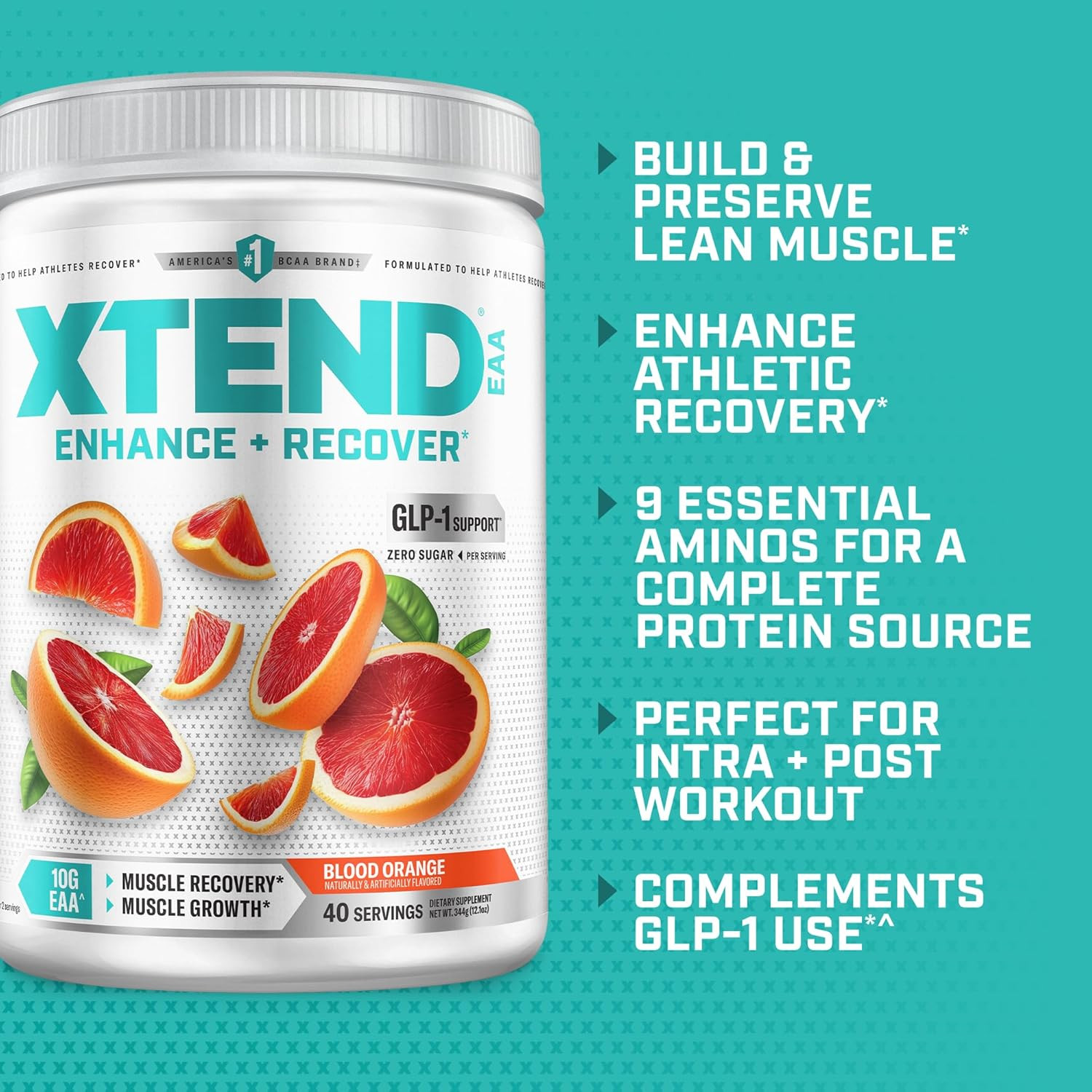 Xtend EAA + BCAA Powder | Muscle Recovery & Lean Muscle Growth | 9 Essential Am