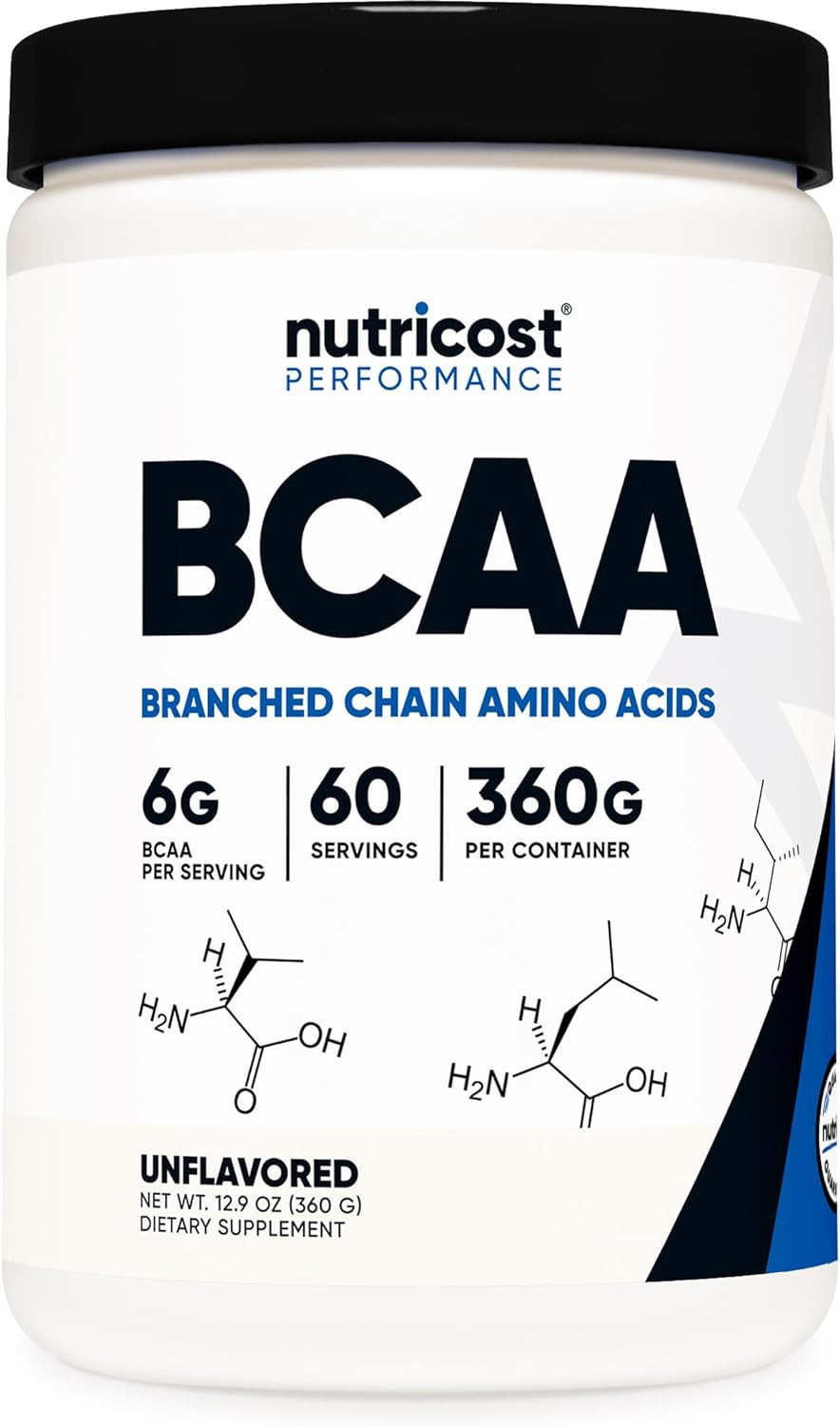 BCAA Powder 2:1:1 (Unflavored, 60 Servings) – Vegetarian, Non-Gmo, Gluten Fre…