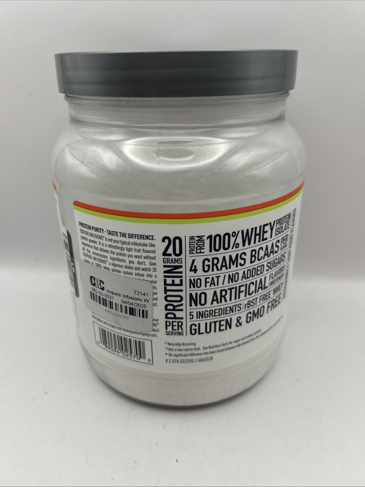 Infusions Protein Powder, Watermelon Lime, 14.1 oz (400 g)