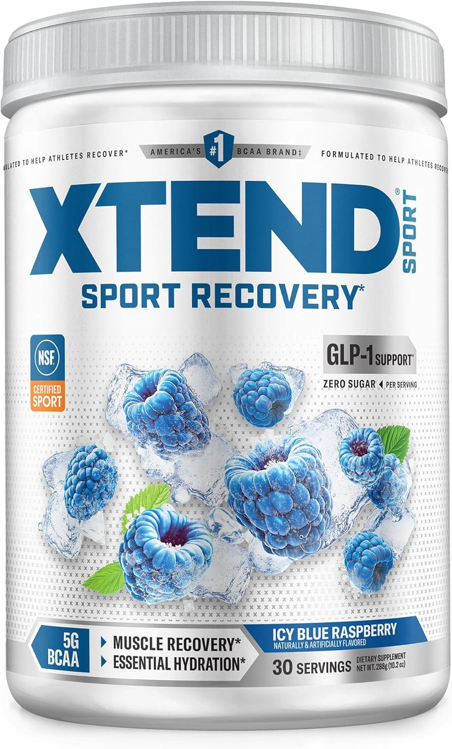 XTEND Sport BCAA Powder Blue Raspberry Ice – Electrolyte Powder for Recovery & H