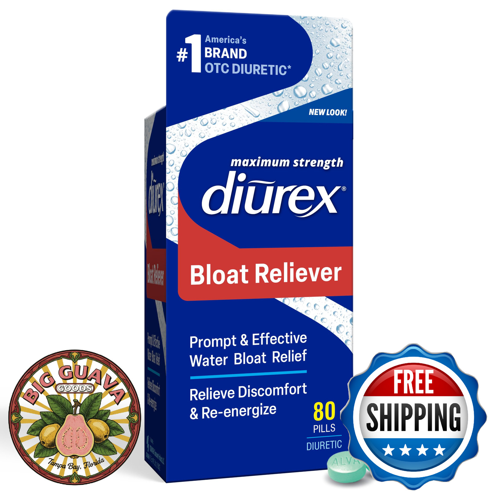 Diurex Ultra Re-Energizing Water Pills – Relieve Water Bloat – Feel Better & Les