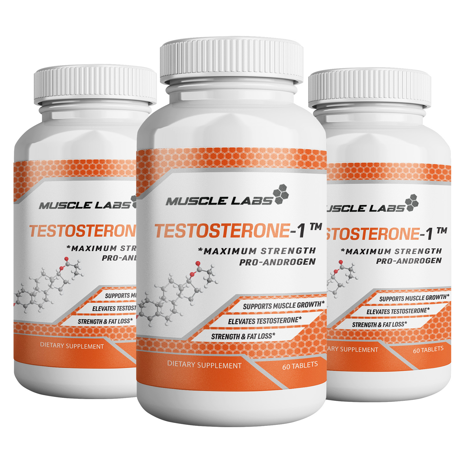 TESTOSTERONE Booster For Men with EstroBlock – 3 Bottle Special + FREE Shipping