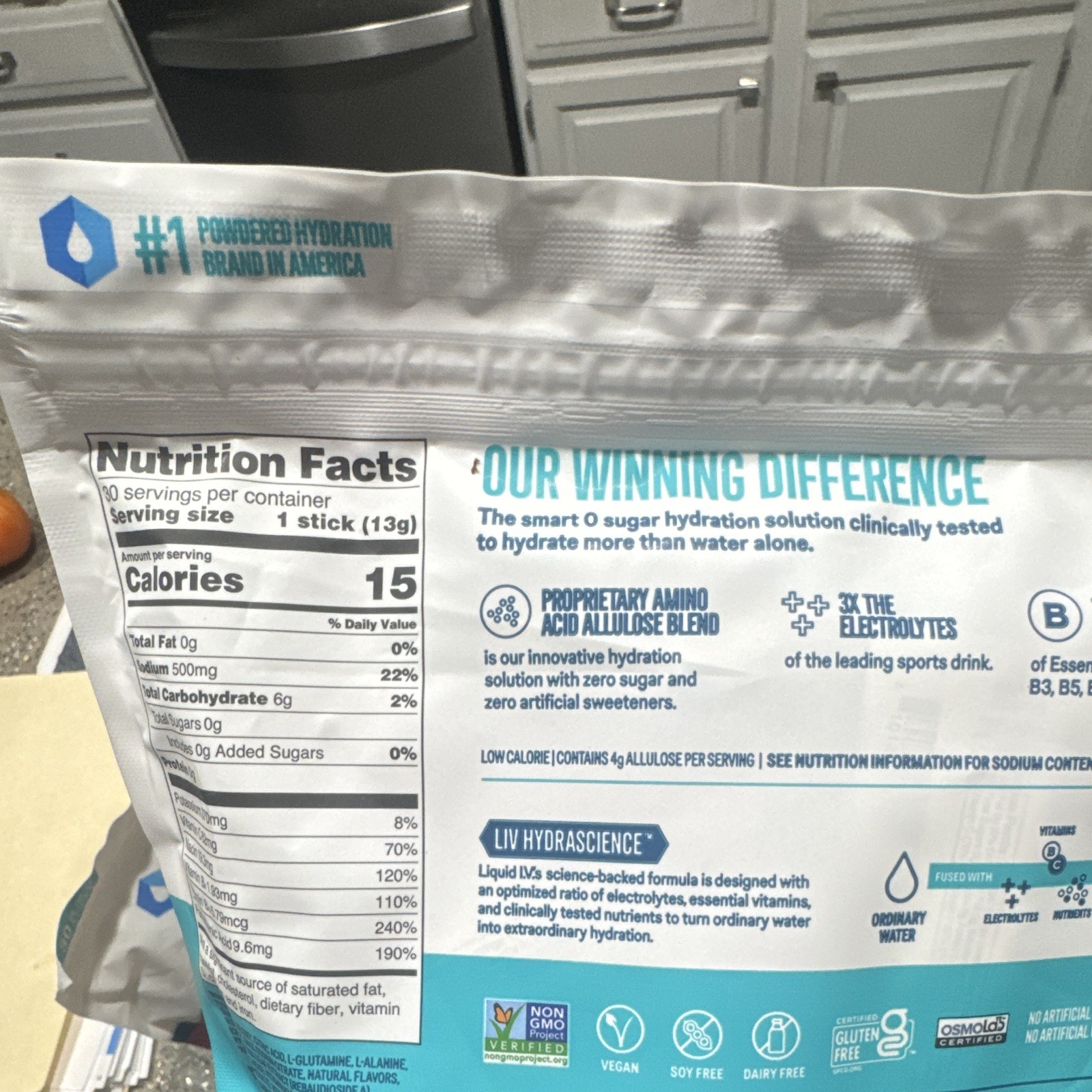 Liquid I.V. Hydration Multiplier Sugar-Free Raspberry Lemonade 30 Sticks Vegan