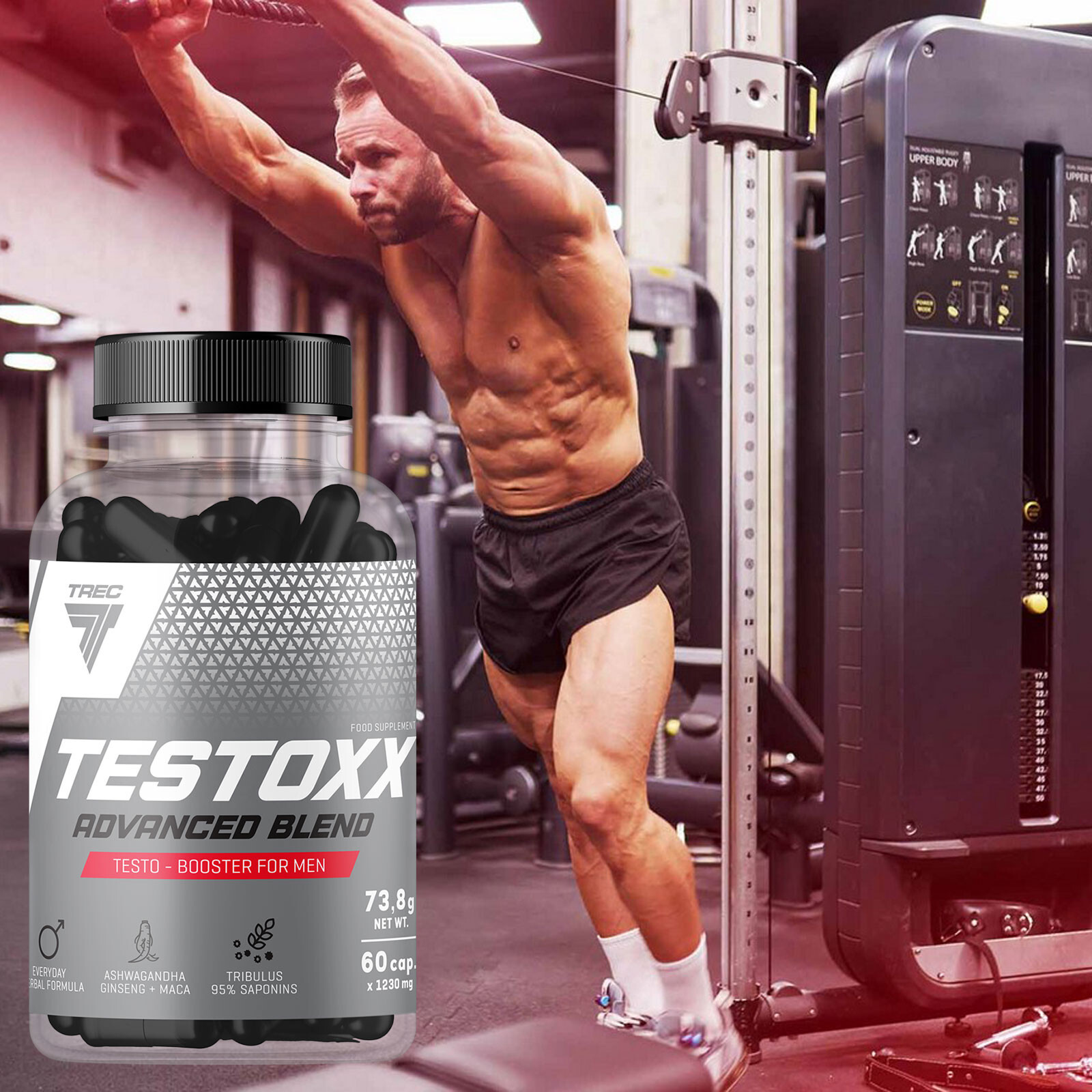 TESTOXX 60-240 Caps Testosterone Booster for Men, Energy, Libido, Muscle Support