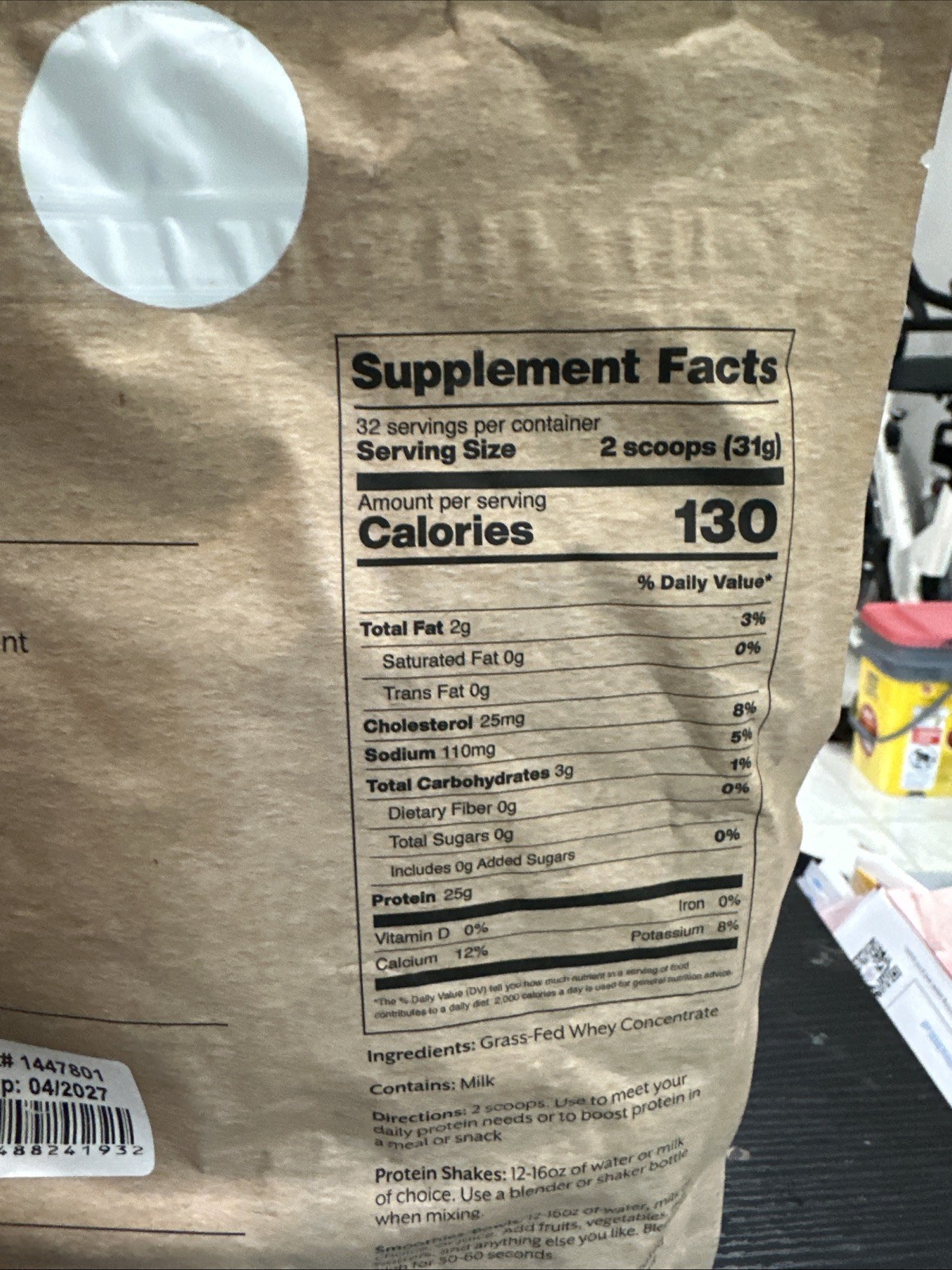 ProMix Nutrition One Ingredient Whey Protein Powder 2.2 Pounds 1 KG