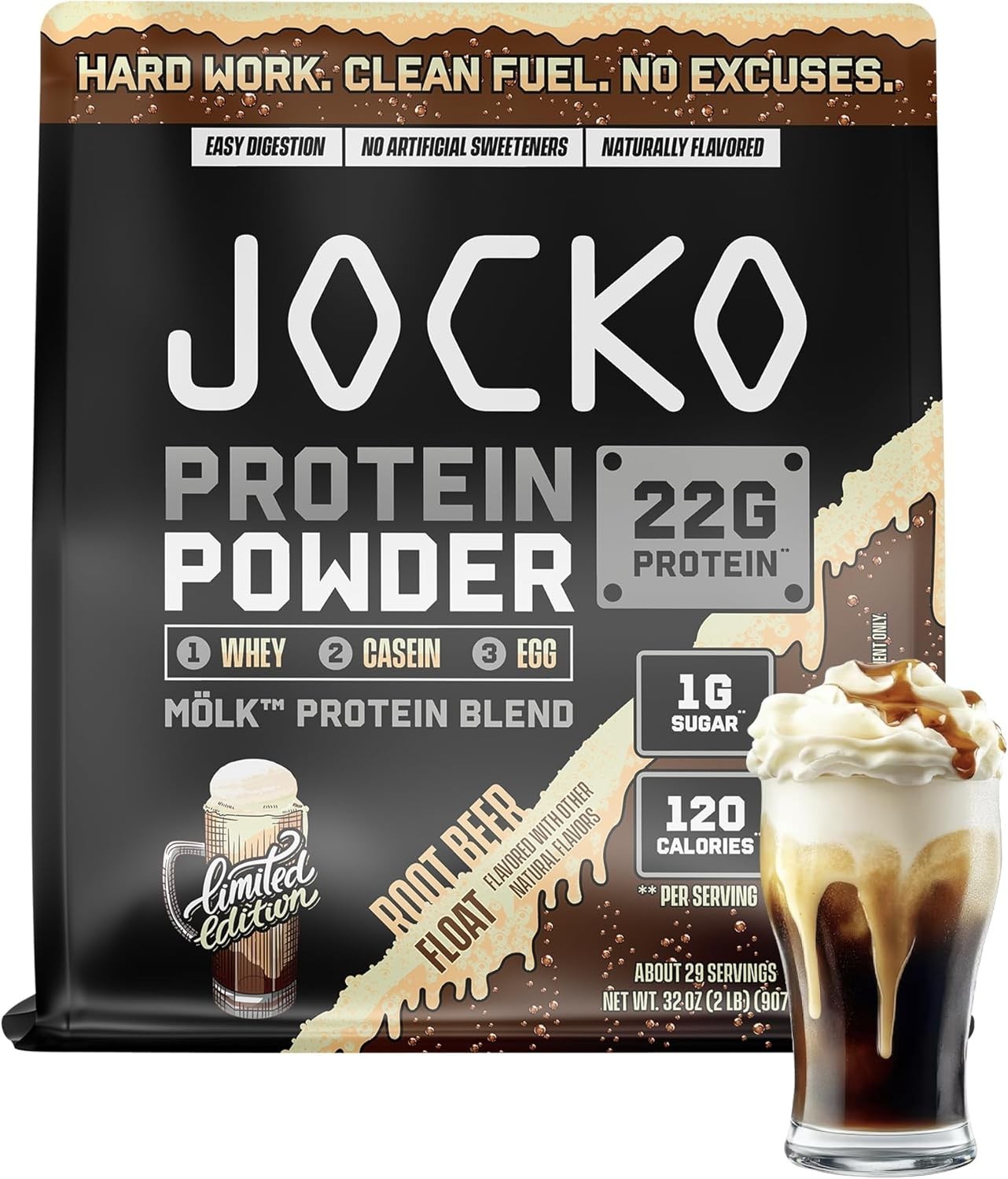 Jocko MOLK Whey Casein Protein Blend Powder 22g Protein 2lb Tubs Pick Flavor New