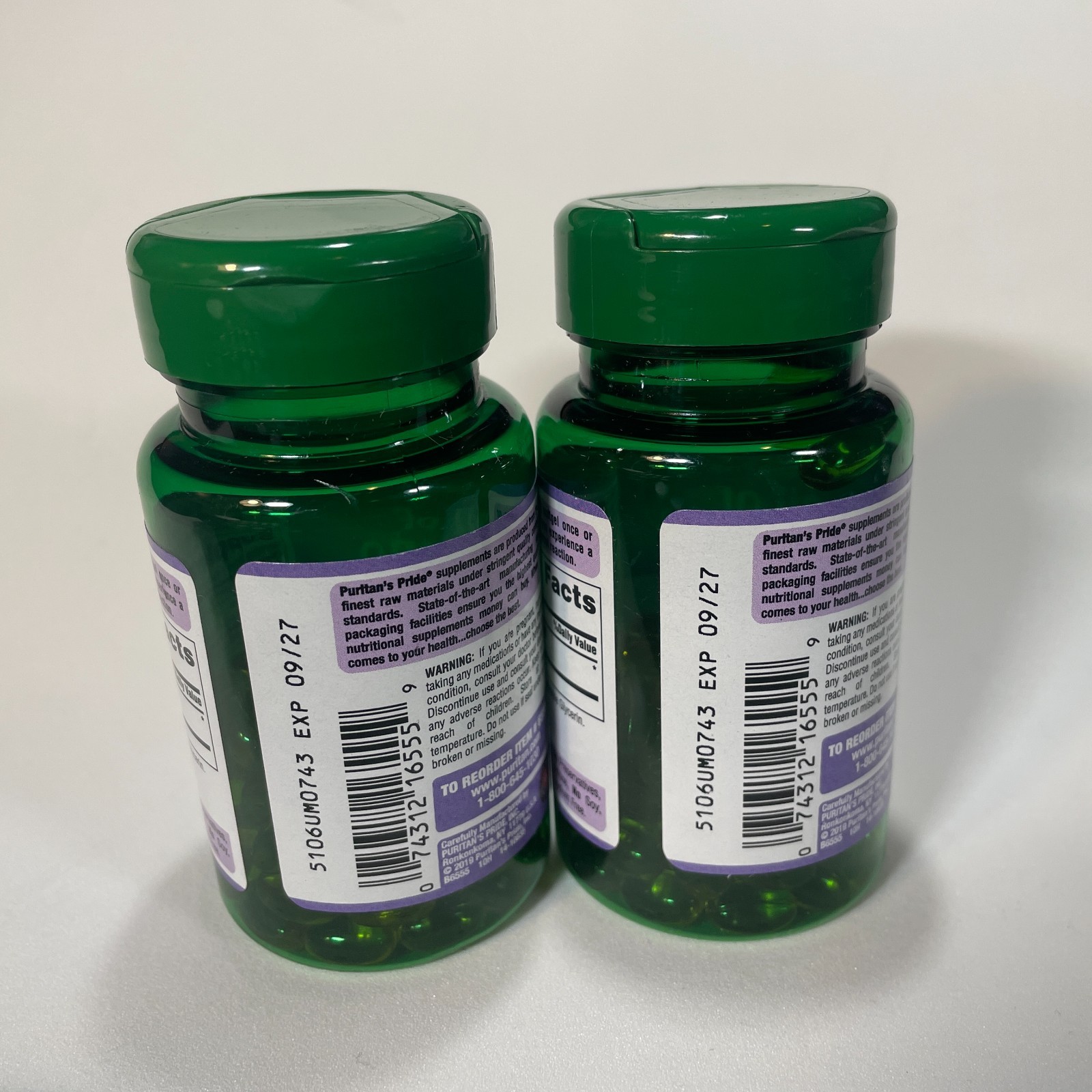 2 Pack of Puritan’s Pride Oil of Oregano 150 mg-90 Softgels (Exp: 09/27)