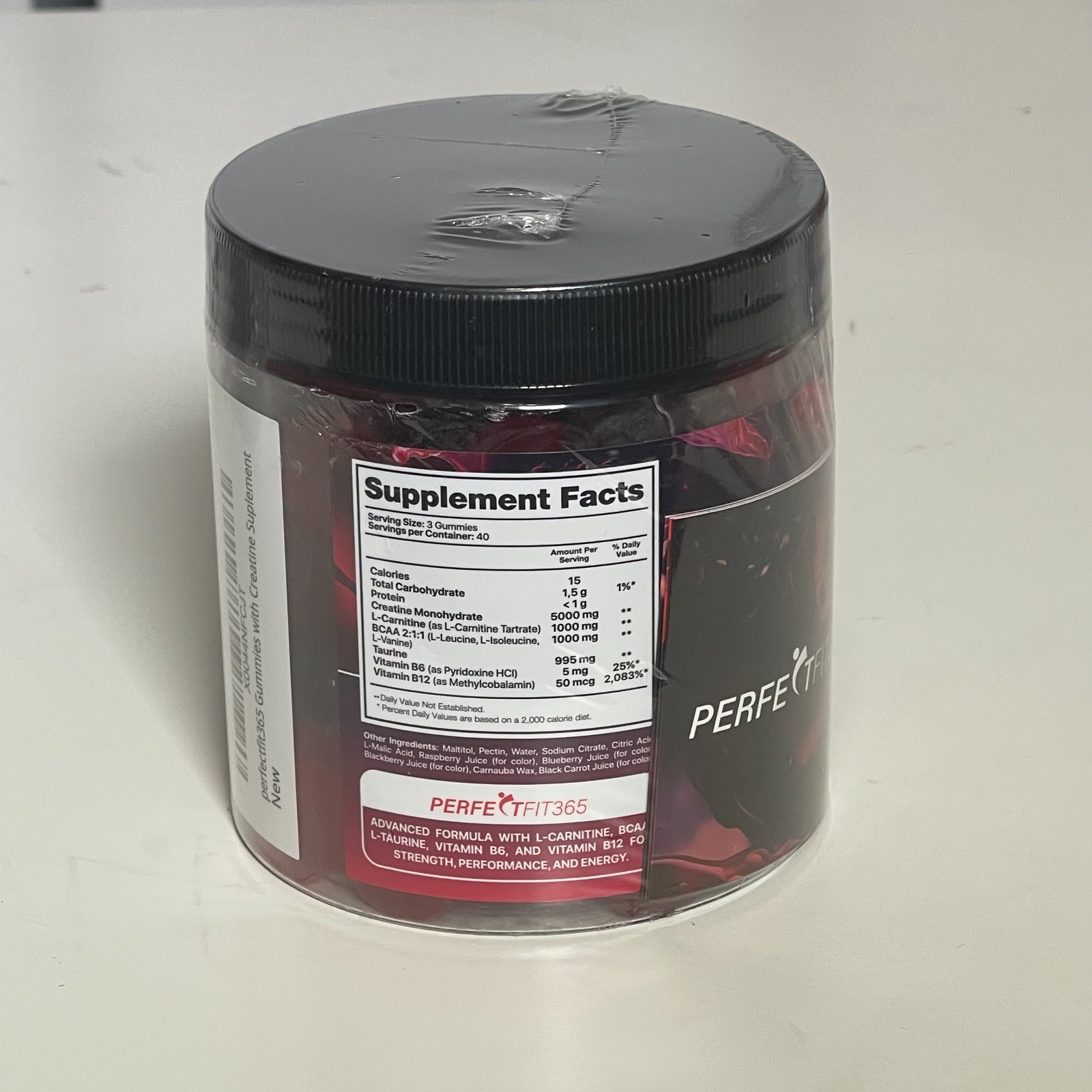 3-PACK ~ Perfectfit365 Creatine Monohydrate Gummies 8000 MG. Sugar Free NEW