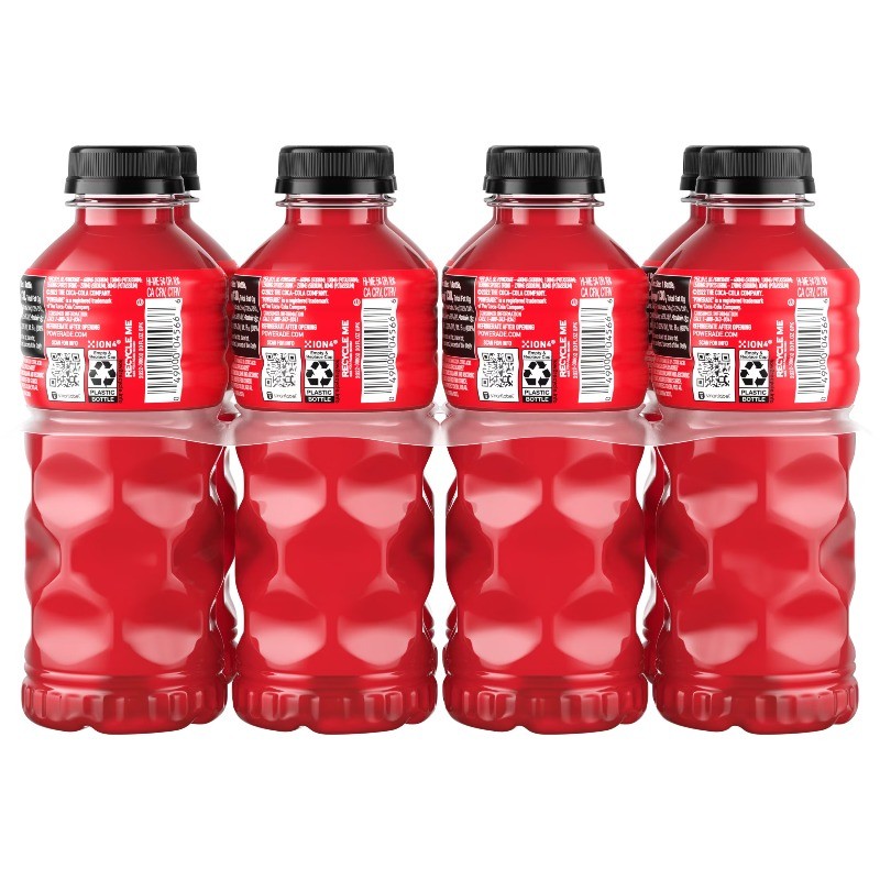 POWERADE Fruit Punch Electrolyte Sports Drink Bottles, 20 fl oz, 8 Pack