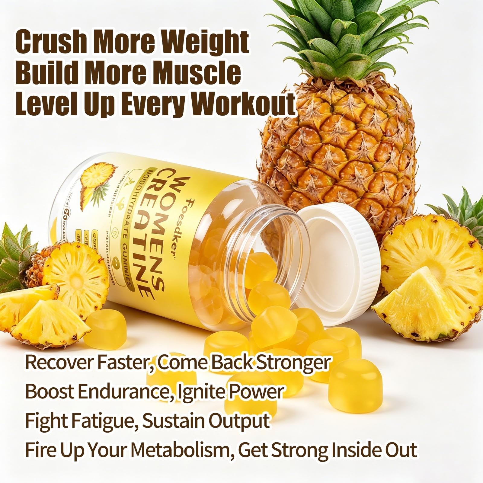 Women’s Creatine & Collagen Gummies,Creatine Monohydrate Gummies with Collage…