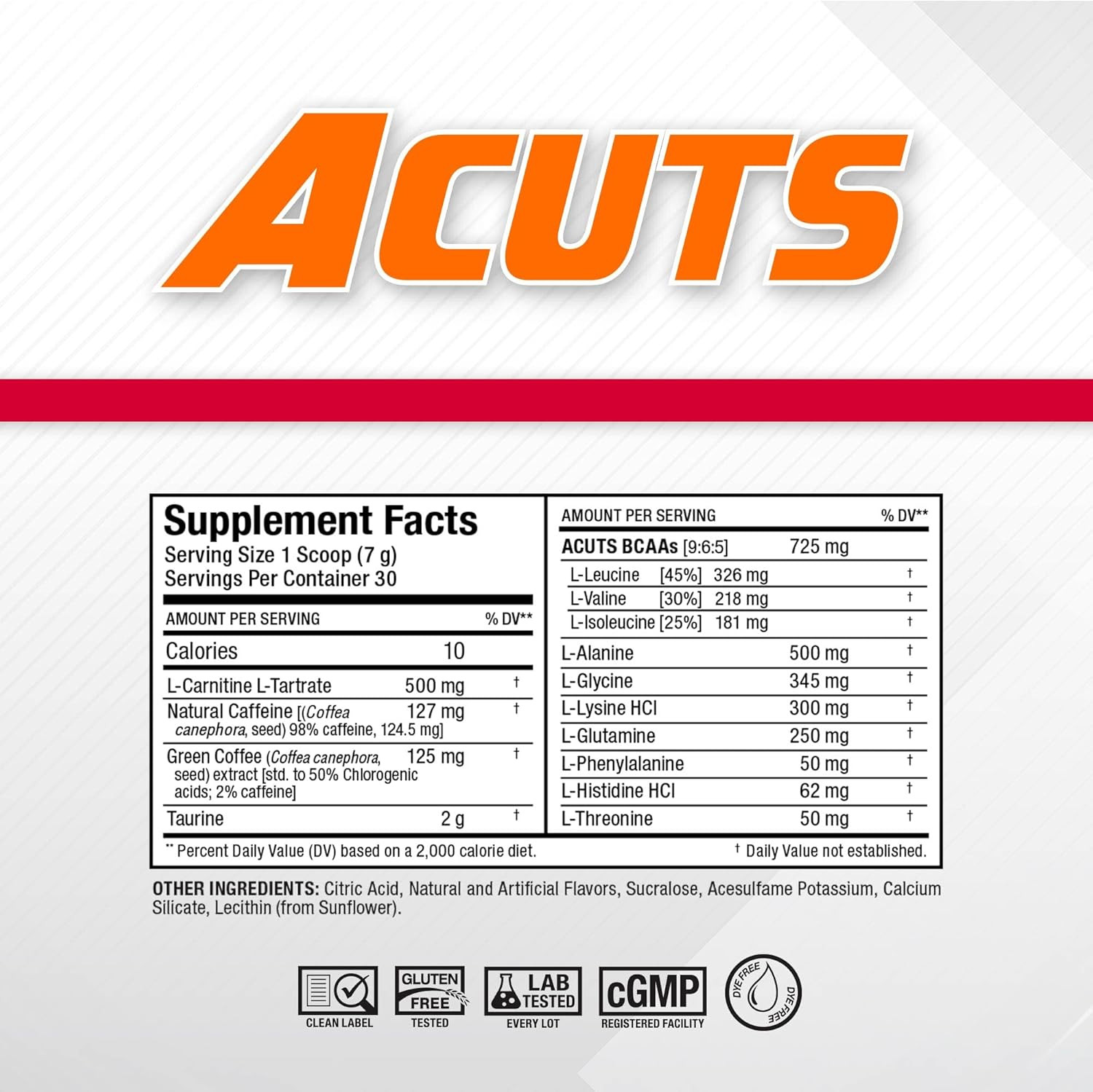 ACUTS Amino Energy Powder with Amino Acids Supplement, Pina Colada, 30 Servings,