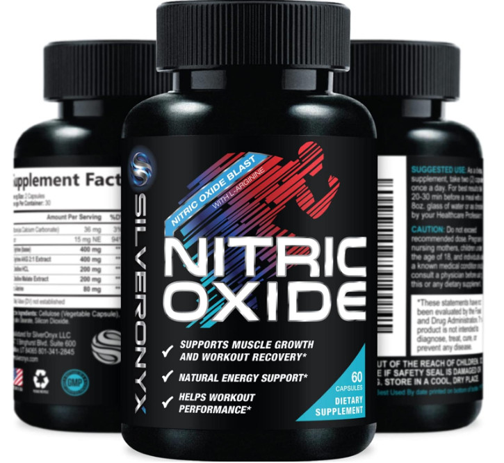 Oxido Nitrico Y L-Arginina Extra Fuerte Para Aumentar La Energia Muscular 60 Ct