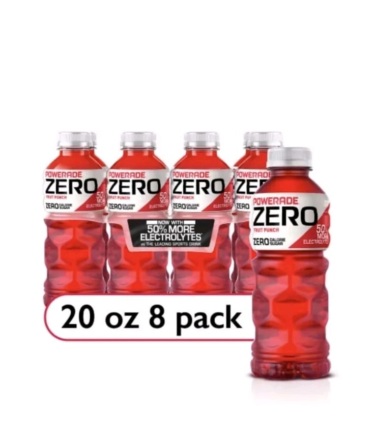 Powerade Zero Sugar Red Fruit Punch Sports Drink 8 Pack 20 fl Oz