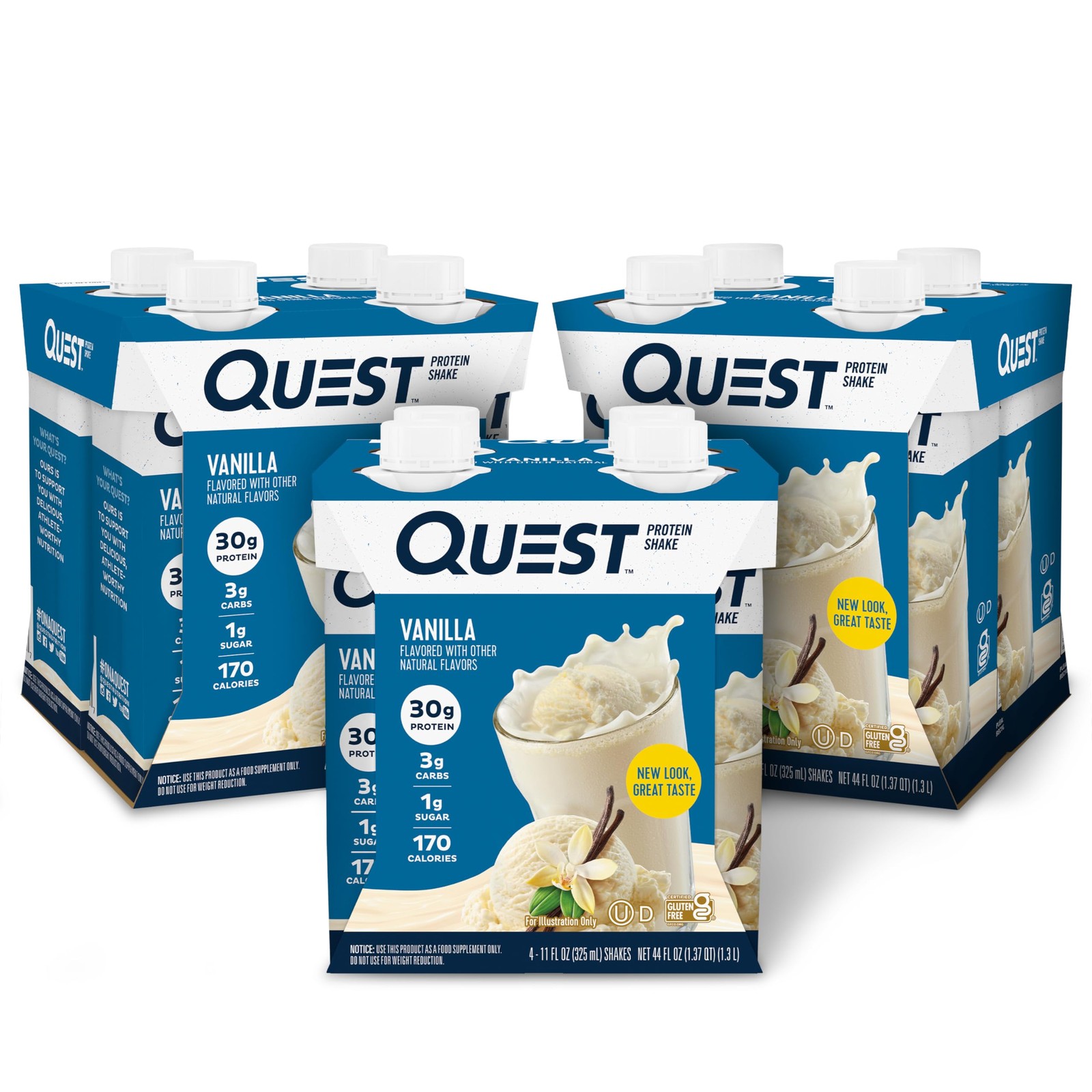 Quest Nutrition Ready to Drink Vanilla Protein 132 Fl Oz (Pack of 1), cream