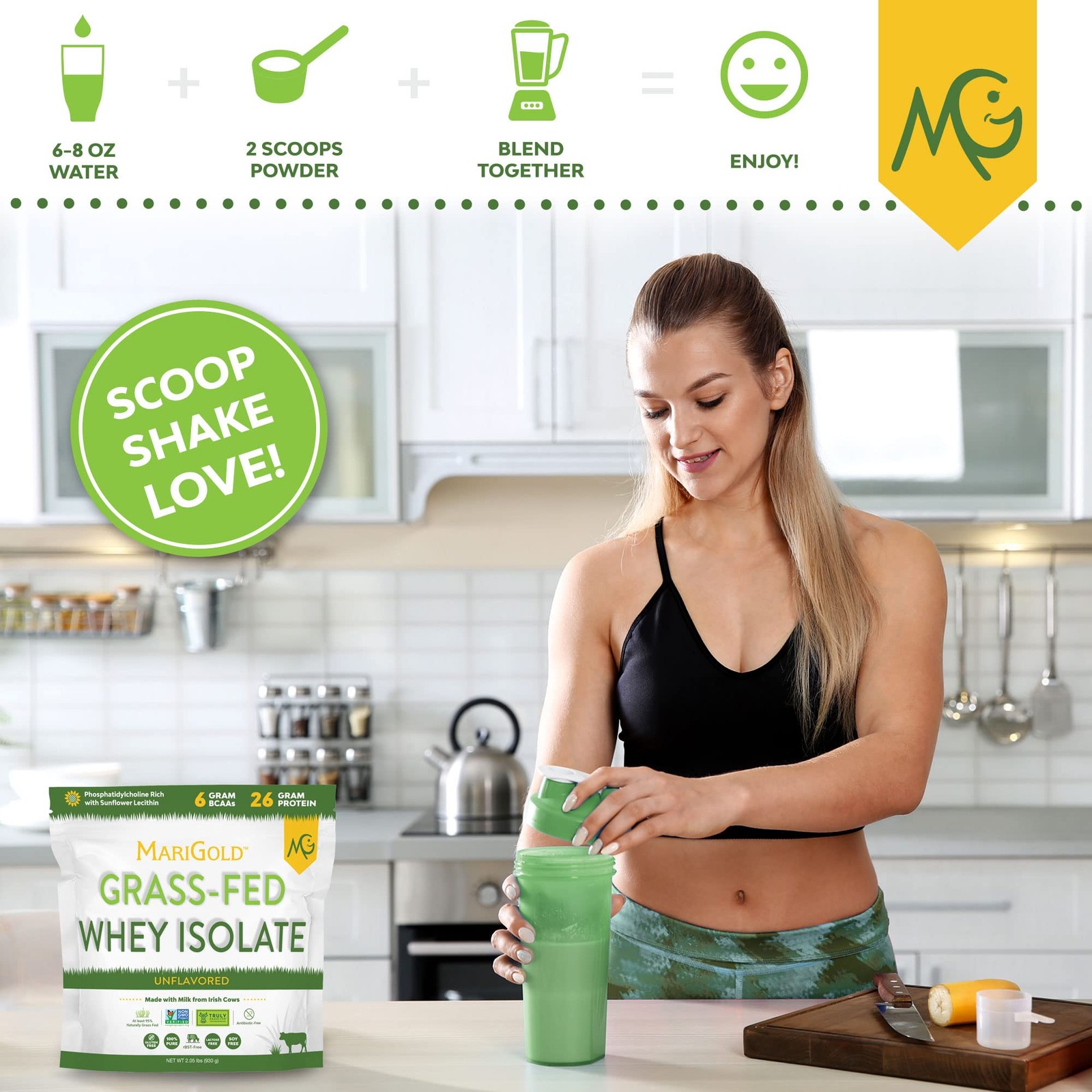 MariGold Grassfed Whey Isolate Protein Powder – 2.05 Pound (Pack of 1)
