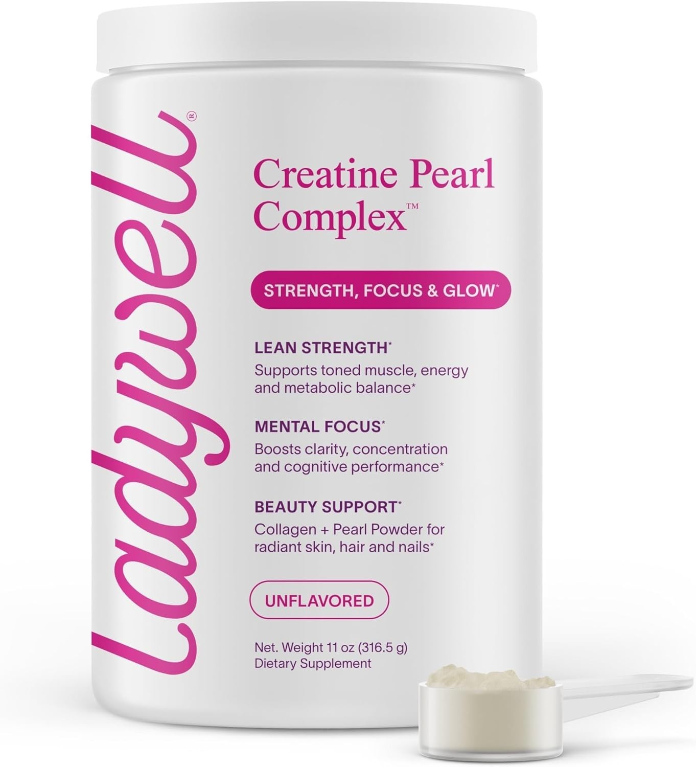 5g Creatine Monohydrate Beauty Supplement for Women + 5g Collagen & Pearl Powder