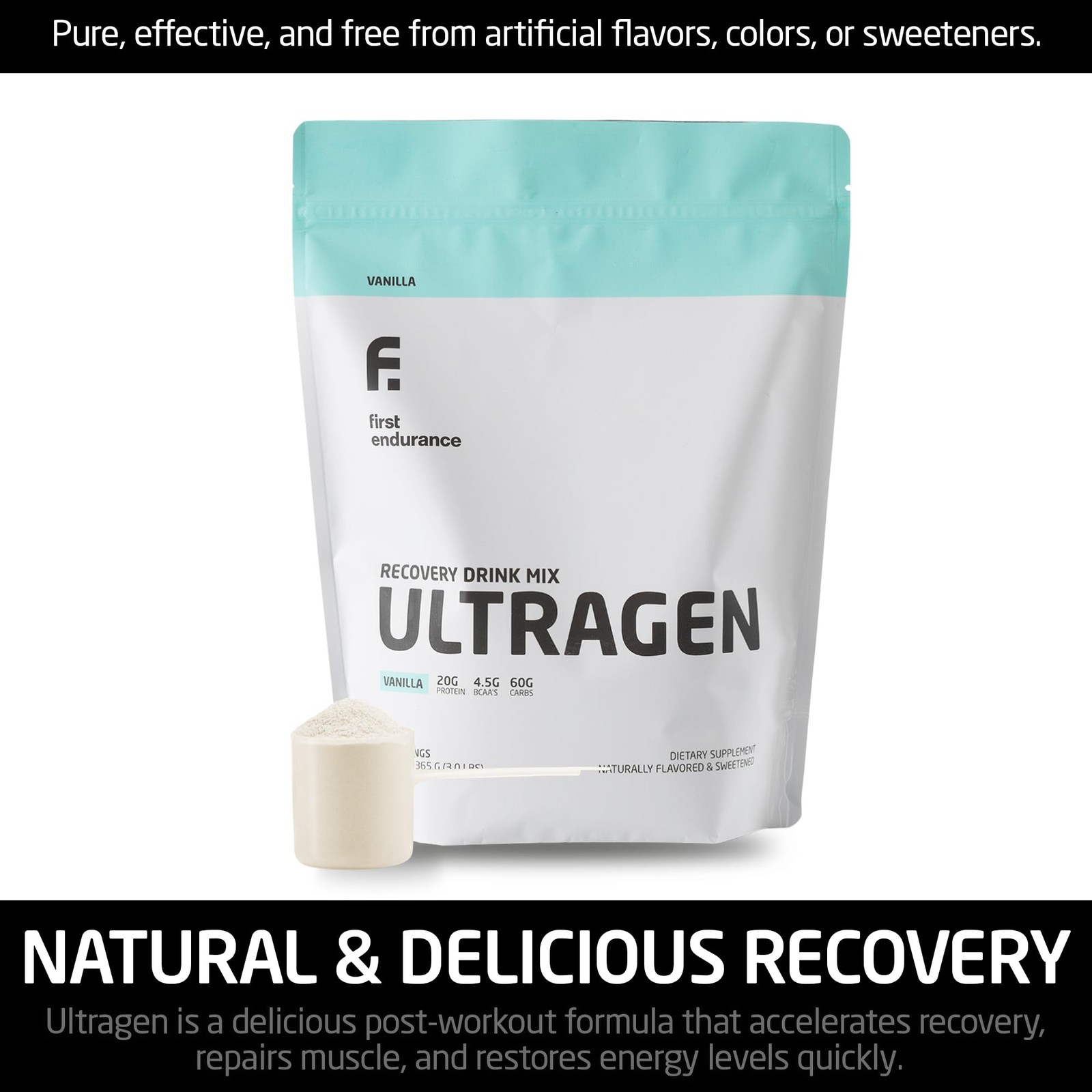 Ultragen Vanilla Protein Supplement Powder 3Lb Accelerates Recovery 20G Protein