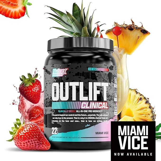 Nutrex Research Outlift Clinical Pre Workout Powder 22 Servings Multiple Flavors