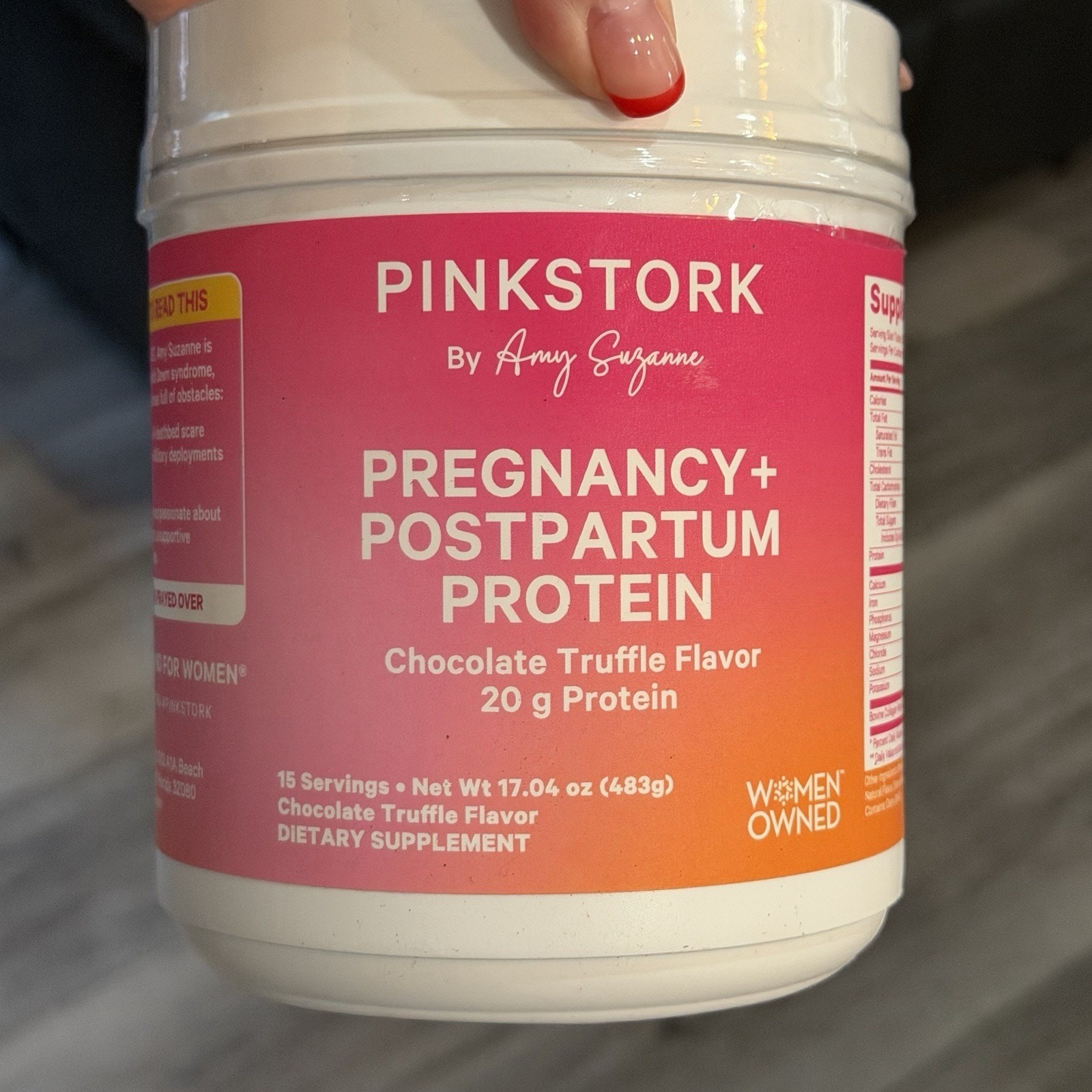 Pink Stork Pregnancy & Postpartum Protein Powder for Women, 20g Whey & Collagen