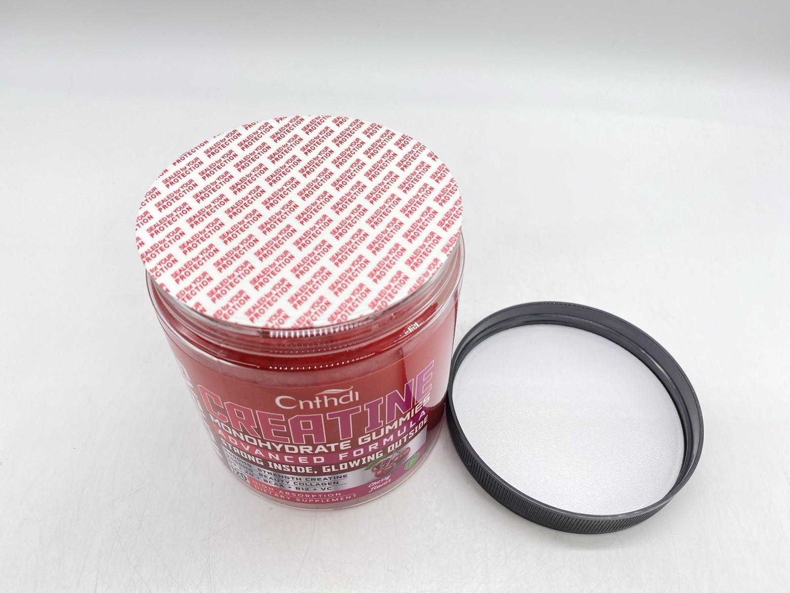 Cnthdi Creatine Monohydrate Gummies Cherry Gluten-Free Soy-Free 6000mg 120 Ct