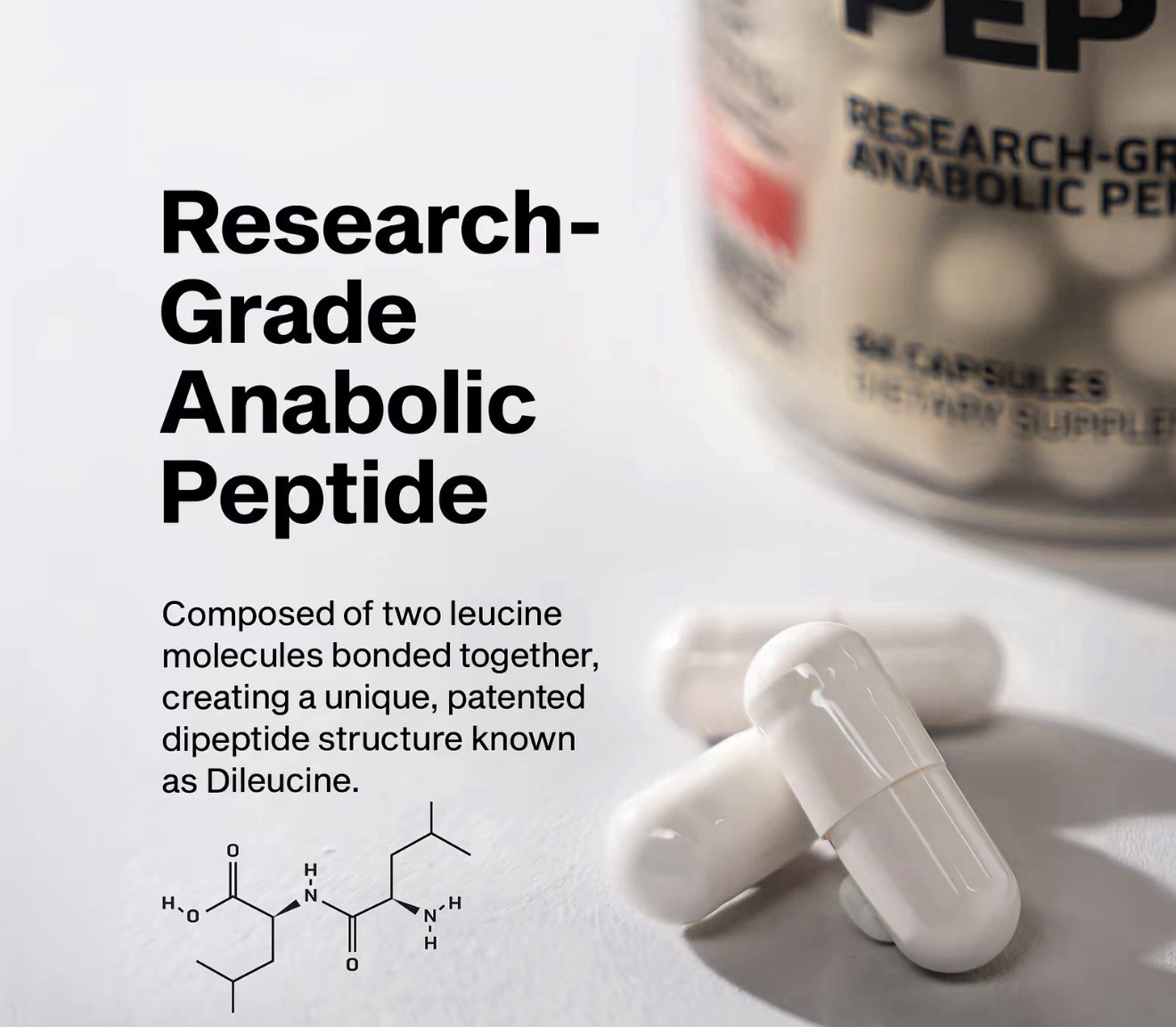 Muscletech Muscle Peptide 185 DL-185 Dileucine 2000mg 84 Capsules