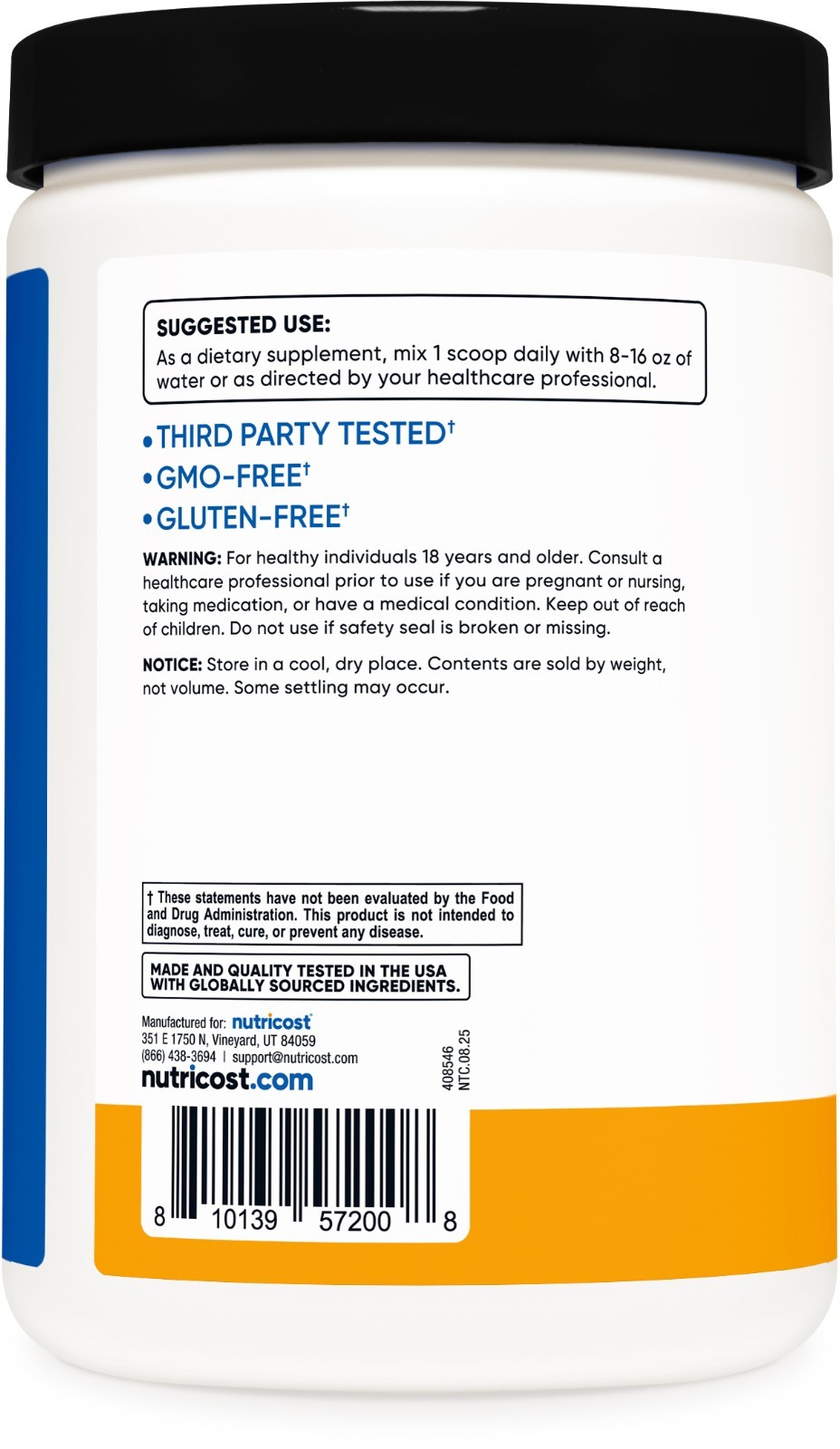 Nutricost BCAA+ Hydration Powder (Peach Mango) 30 Servings