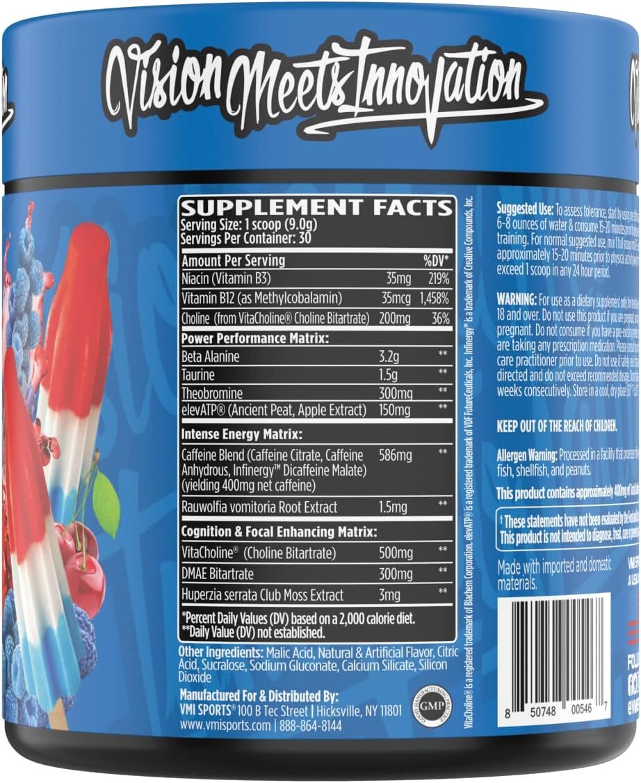 VMI Sports® KXR Best Pre-Workout Supplement – Patriot Pop
